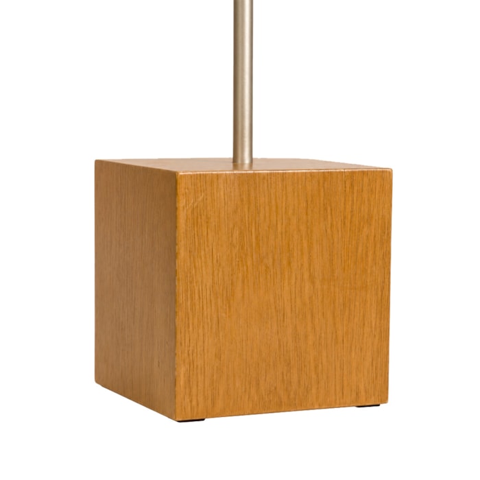 Mesa Lateral Orgânica Pinna em Madeira Honey Clara e Champanhe - 60x22cm - Madel Home