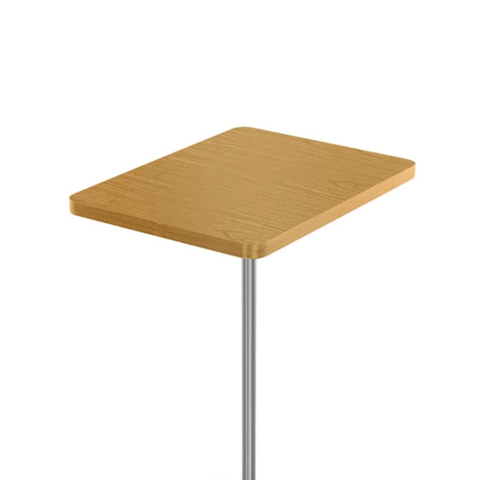 Mesa Lateral Quadrada Triplex em Madeira Cinamomo Mel e Champanhe - 38x55cm - Madel Home