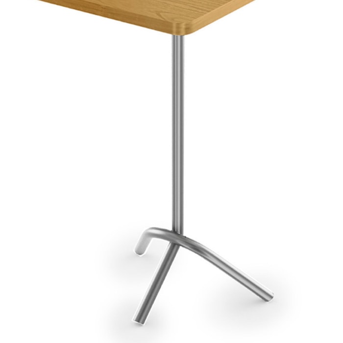 Mesa Lateral Quadrada Triplex em Madeira Cinamomo Mel e Champanhe - 38x55cm - Madel Home