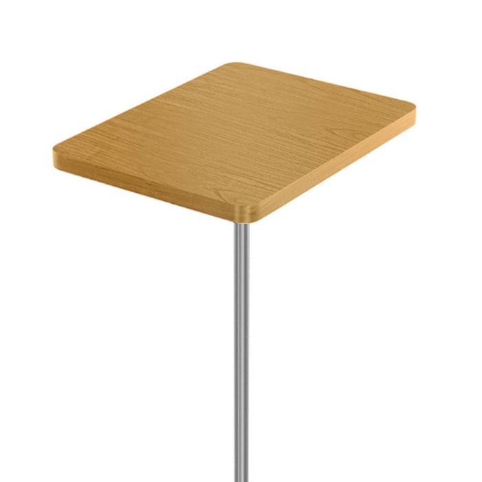 Mesa Lateral Quadrada Triplex em Madeira Cinamomo Mel e Champanhe - 38x65cm - Madel Home