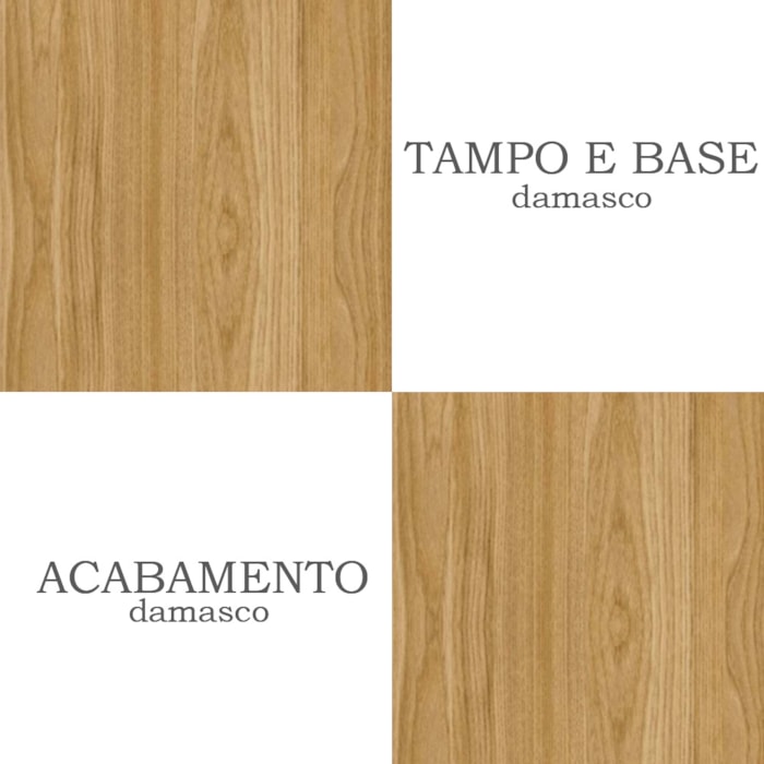 Mesa Lateral Redonda Alpe em Madeira Damasco - 54x38cm - Madel Home