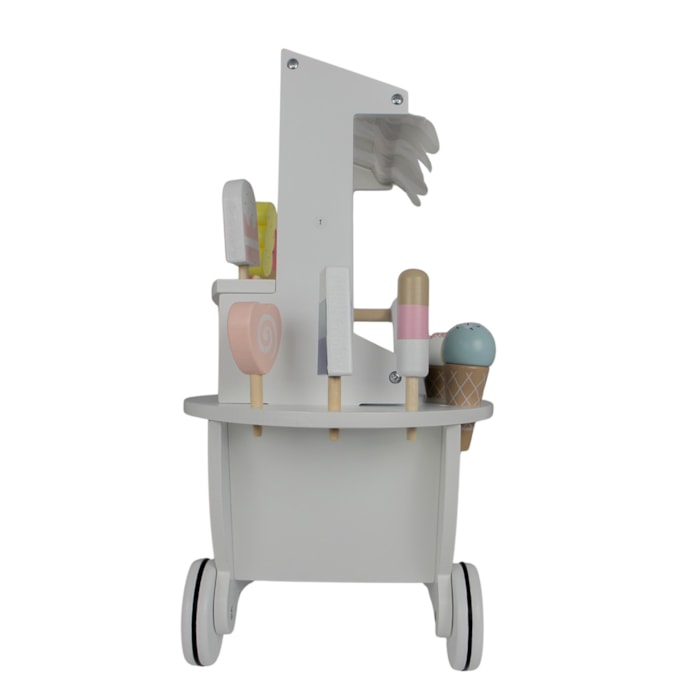 Mini Carrinho de Sorvete Infantil em Madeira - Brinquedo 15 Peças - Madel Home