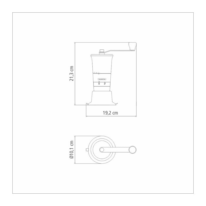 Moedor de Café Realce Aço Inox Copo Acrílico Tramontina - Madel Home