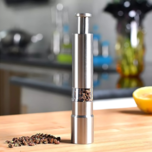 Moedor de Sal e Pimenta em Inox Prata Silver - 16cm