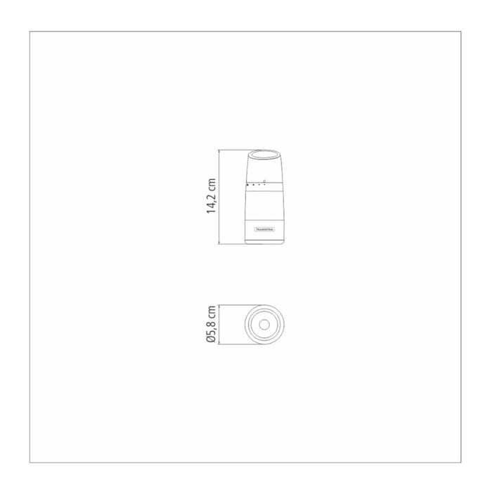 Moedor de Sal e Pimenta em Inox Preto Realce Tramontina - 14cm - Madel Home