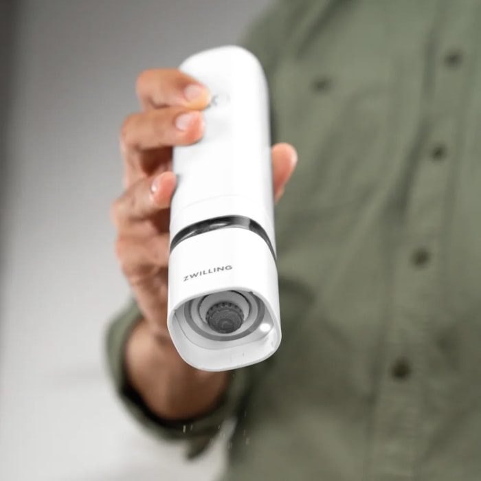 Moedor Elétrico de Sal e Pimenta USB em Cerâmica Branco Zwilling - Madel Home
