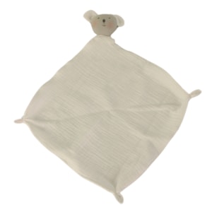 Naninha e Porta Chupeta Coala 100% Algodão Branco