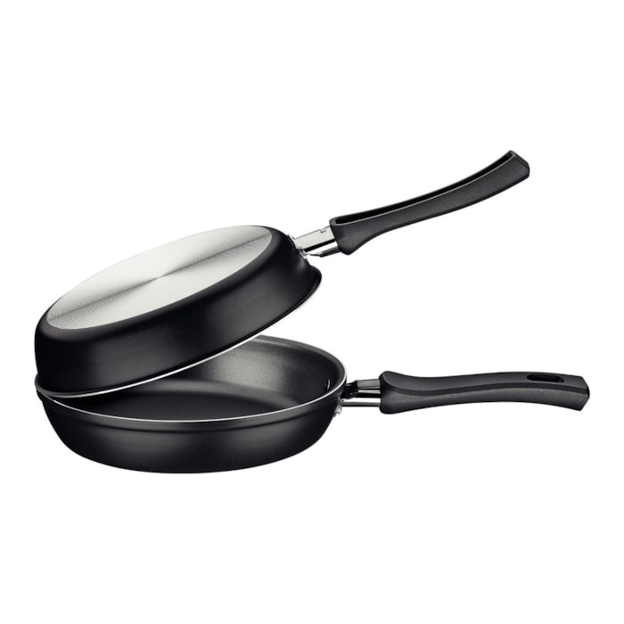 Omeleteira Alumínio Antiaderente Loreto Tramontina Grafite - 20cm - Madel Home