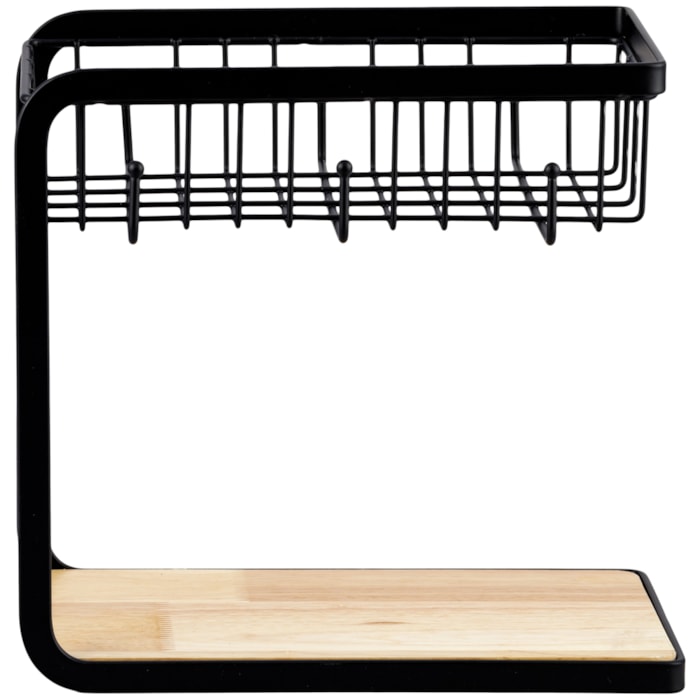 Organizador 2 Níveis Preto - Madel Home