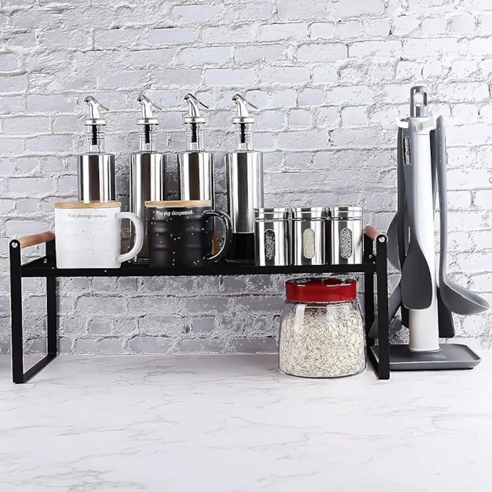 Organizador de Armário com Alça de Ferro Preto - Madel Home