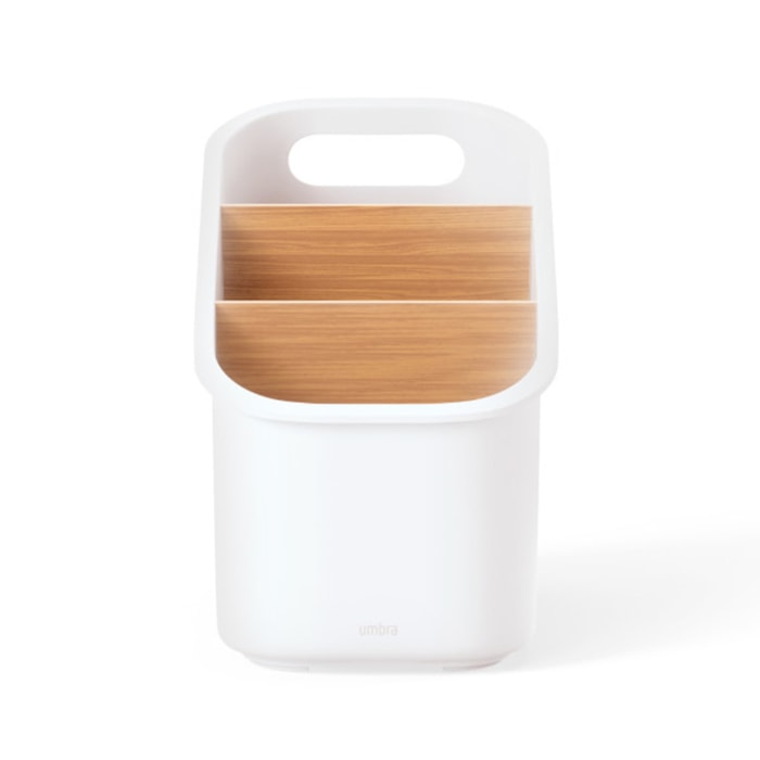 Organizador de Utensílios Bellwood Abs Branco/Natural Umbra - Madel Home