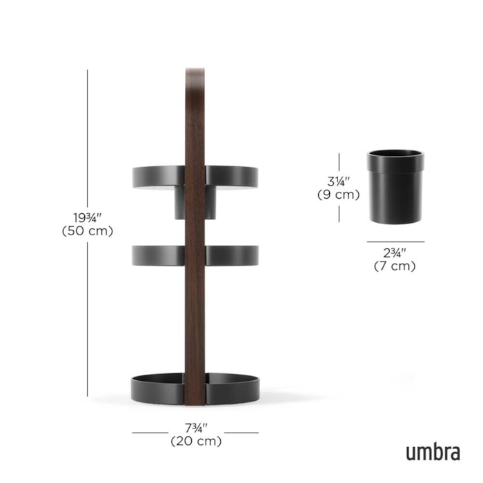 Organizador Multiuso Bellwood 3 Níveis Abs Preto Umbra - Madel Home