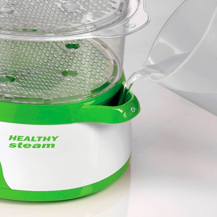 Panela à Vapor 3 Bandejas 800W 9L Branca Verde Ariete - 220V - Madel Home