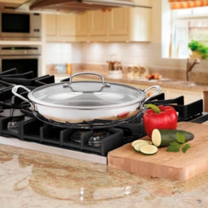 Panela Aço Inox com Tampa Prata Cuisinart - 30cm 