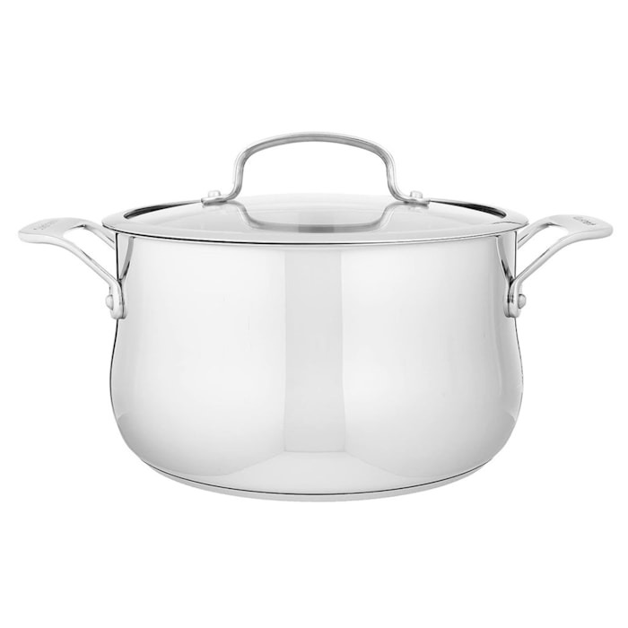 Panela Aço Inox Contour com Tampa Cuisinart Prata - 5L - Madel Home