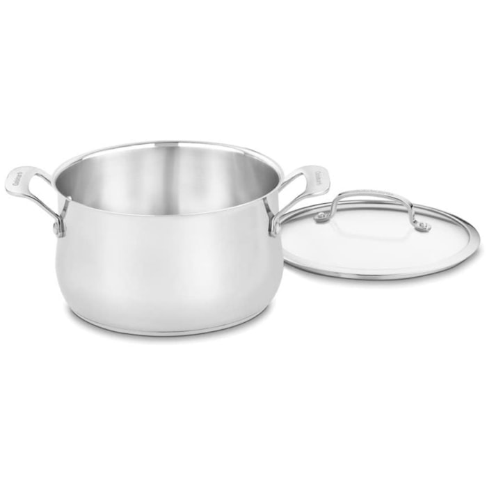 Panela Aço Inox Contour com Tampa Cuisinart Prata - 5L - Madel Home
