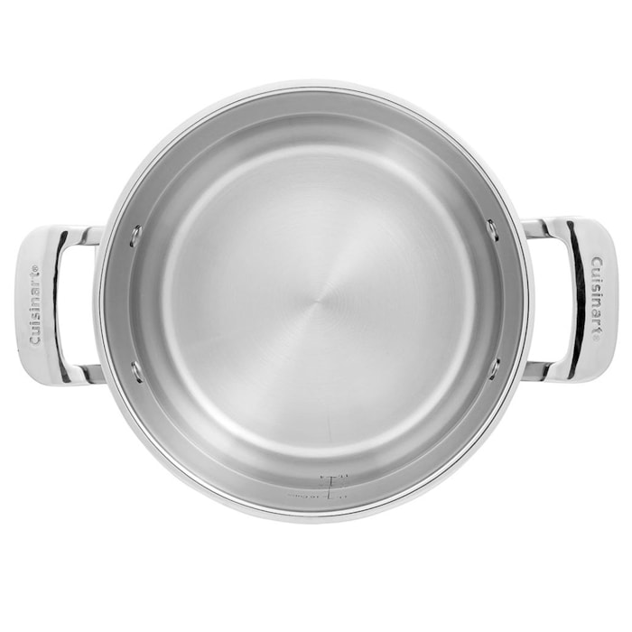 Panela Aço Inox Contour com Tampa Cuisinart Prata - 5L - Madel Home