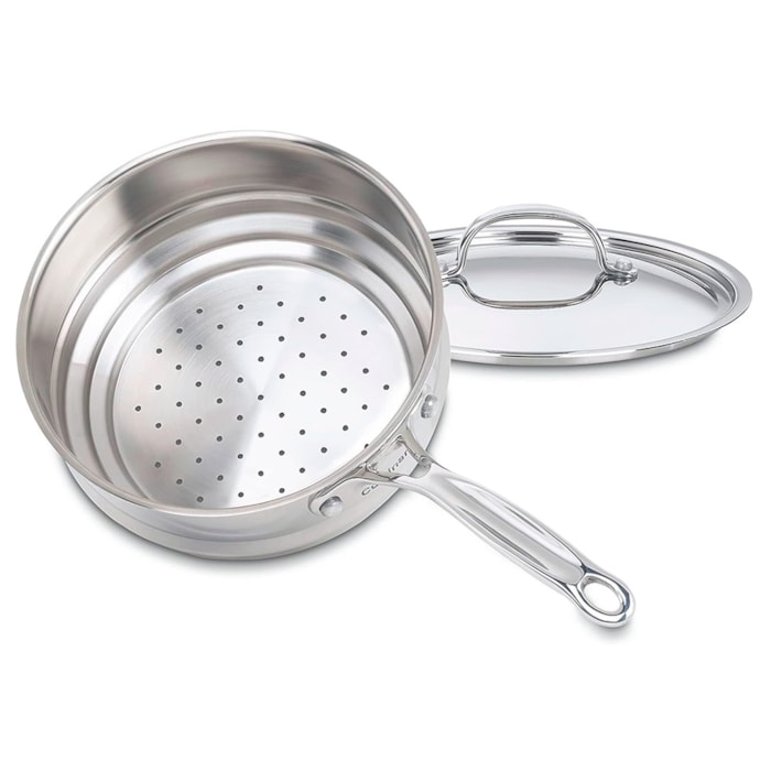 Panela de Cozimento a Vapor Inox Cuisinart Prata - 20cm - Madel Home