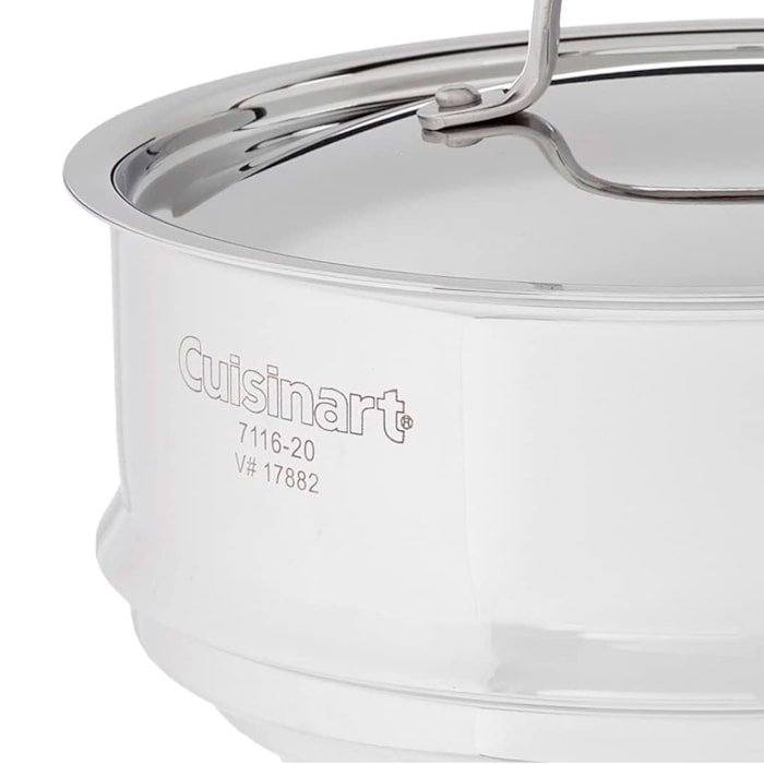 Panela de Cozimento a Vapor Inox Cuisinart Prata - 20cm - Madel Home