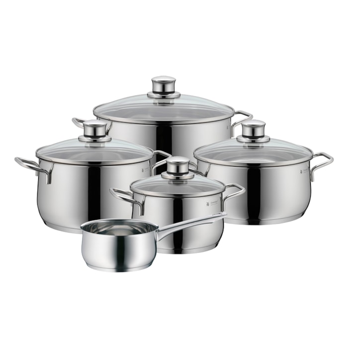 Panela de Indução em Inox Diadem Prata WMF - 5 Peças - Madel Home