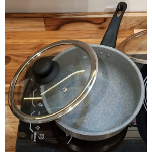 Panela de Indução Revestimento Cerâmico Granilite Cinza Wolff - 24cm 
