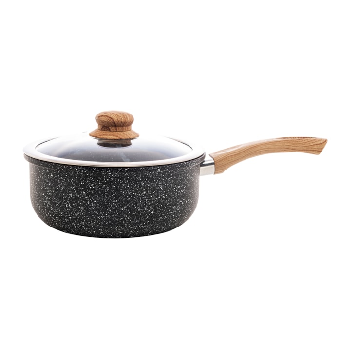 Panela de Indução Revestimento Cerâmico Granilite Preta Wolff - 20cm - Madel Home