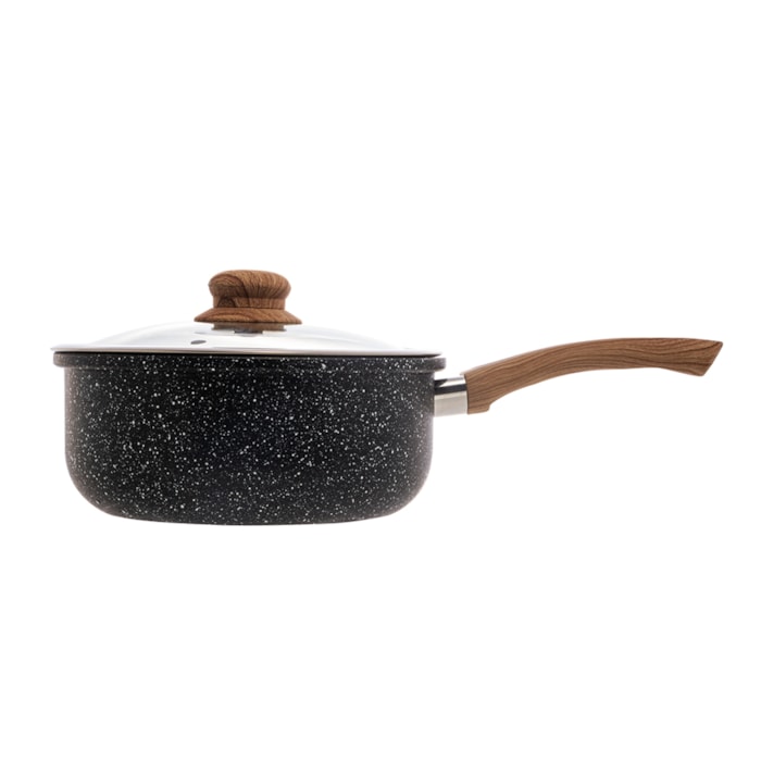 Panela de Indução Revestimento Cerâmico Granilite Preta Wolff - 20cm - Madel Home