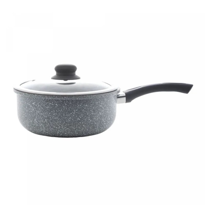 Panela de Indução Revestimento Cerâmico Granilite Preta Wolff - 20cm - Madel Home