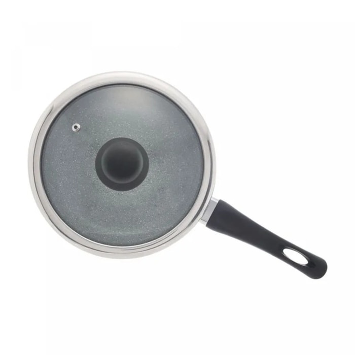 Panela de Indução Revestimento Cerâmico Granilite Preta Wolff - 20cm - Madel Home