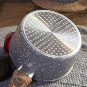 Panela de Indução Revestimento Cerâmico Granilite Preta Wolff - 24cm 