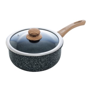 Panela de Indução Revestimento Cerâmico Granilite Preta Wolff - 24cm 