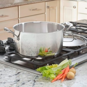 Panela em Aço Inox Chef's Classic com Tampa Prata  Cuisinart - 6,6L 