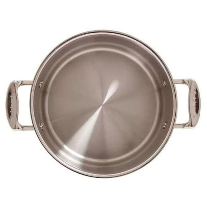 Panela em Aço Inox Chef's Classic com Tampa Prata Cuisinart - 6,6L - Madel Home