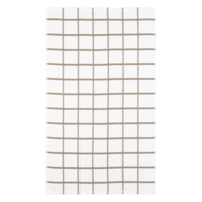 Pano de Prato 100% Algodão Taupe Urban Square 40x70cm - Madel Home