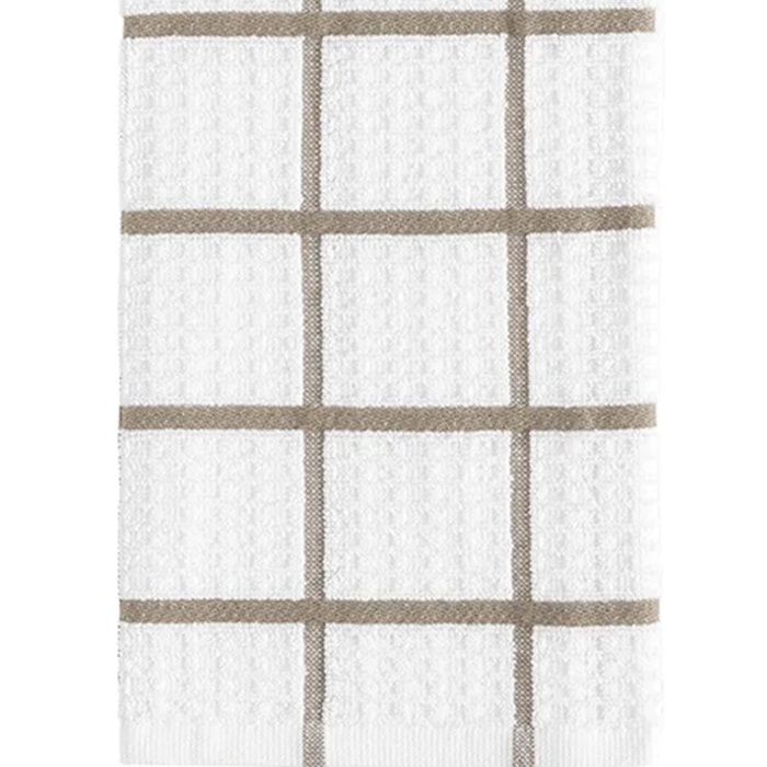Pano de Prato 100% Algodão Taupe Urban Square 40x70cm - Madel Home
