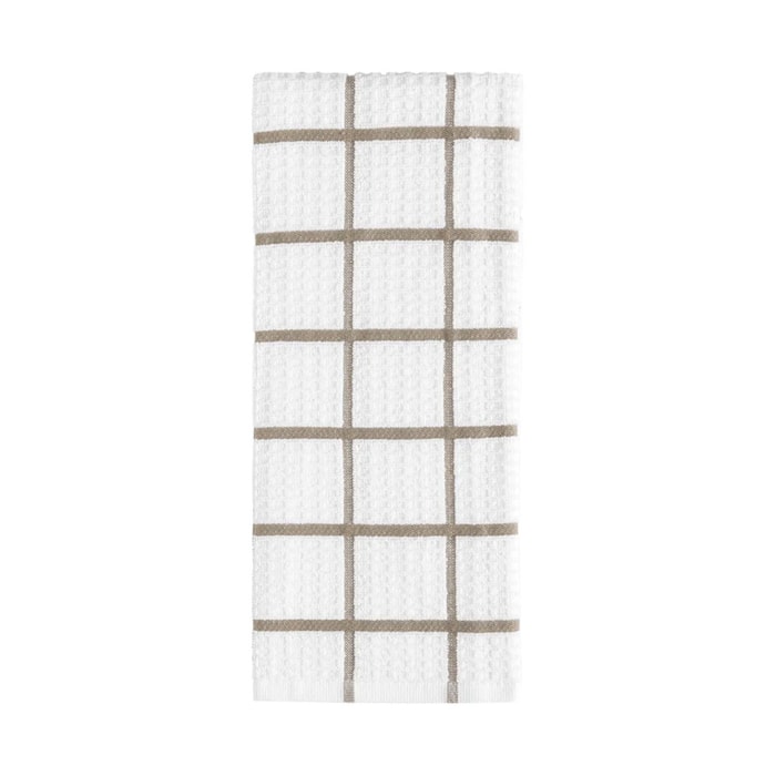 Pano de Prato 100% Algodão Taupe Urban Square 40x70cm - Madel Home