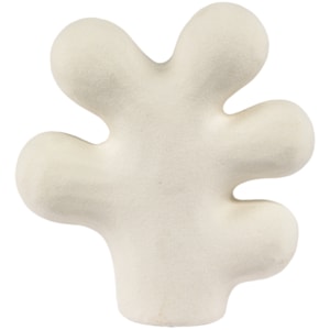 Peça Decorativa de Cerâmica Forma Orgânica Off White - 19cm