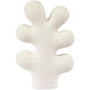 Peça Decorativa de Cerâmica Forma Orgânica Off White - 27cm