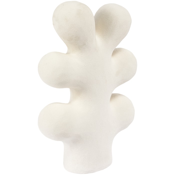 Peça Decorativa de Cerâmica Forma Orgânica Off White - 27cm - Madel Home