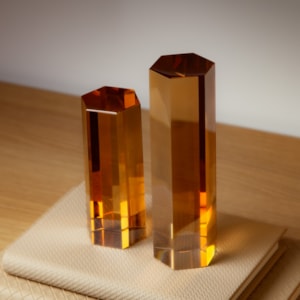 Peça Decorativa de Crystal Âmbar G - 20cm 