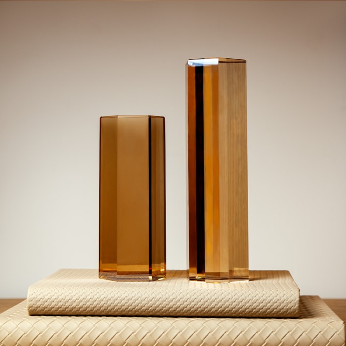 Peça Decorativa de Crystal Âmbar G - 20cm - Madel Home