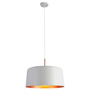 Pendente de Alumínio  Bot Off-White e Cobre Grande - 40W