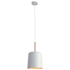 Pendente de Alumínio Bot Off-White e Cobre Pequeno - 40W