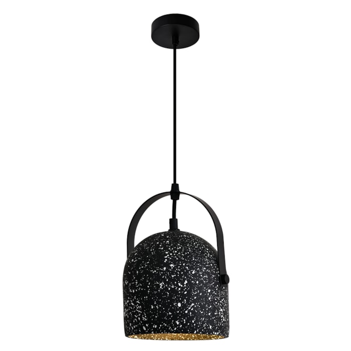 Pendente de Metal, Concreto e Pedras Asen Decorativas - 40W - Madel Home