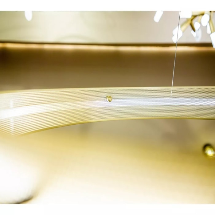 Pendente de Metal Dollage Dourado LED - 36W - Madel Home