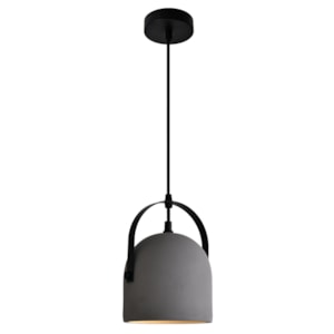 Pendente de Metal e Concreto Asen Cinza - 40W