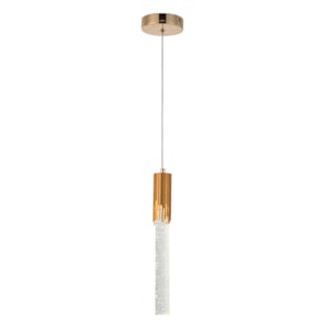 Pendente de Metal e Cristal Nobu Dourado - 5W
