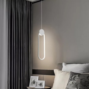 Pendente de Metal e Silicone Aira Branco LED - 16W