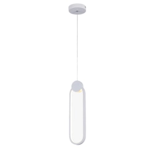 Pendente de Metal e Silicone Aira Branco LED - 16W