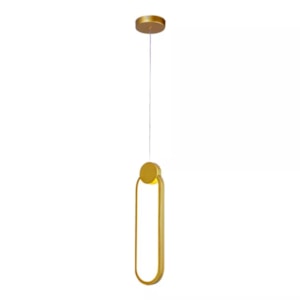 Pendente de Metal e Silicone Aira Dourado LED - 16W
